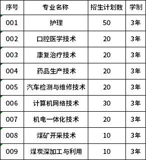 七台河职业学院2020年单独招生计划