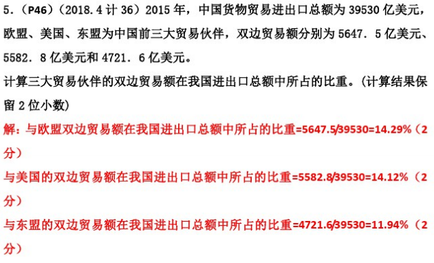 自考国际贸易理论与实务常考计算题最全整理2