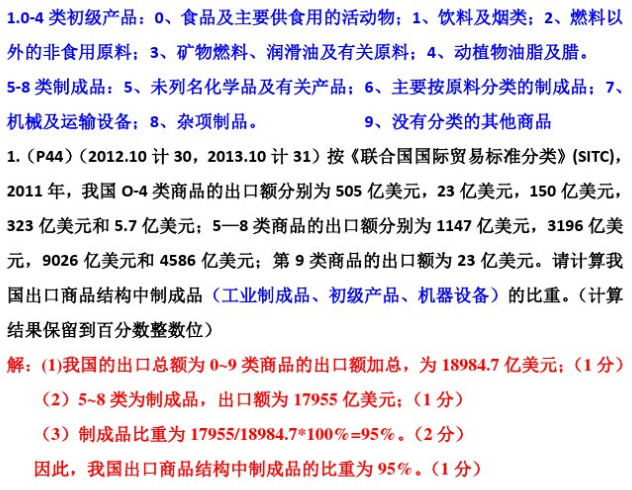 自考国际贸易理论与实务常考计算题最全整理1