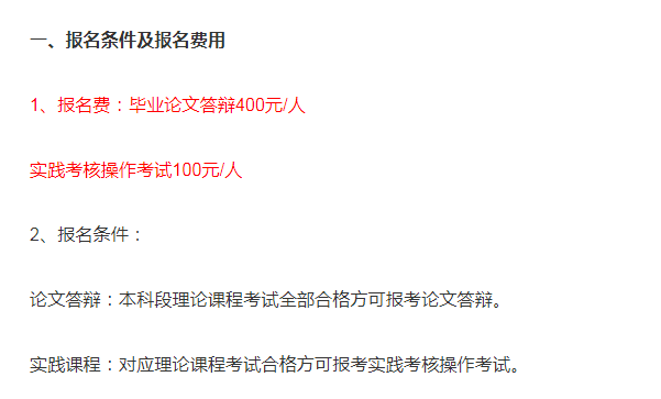 2.2021年下半年自学考试武汉大学主考专业实践考核报考费用