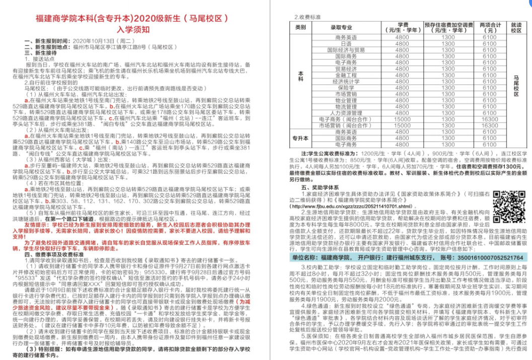 福建专升本,专升本,福建商学院,福建商学院新生入学