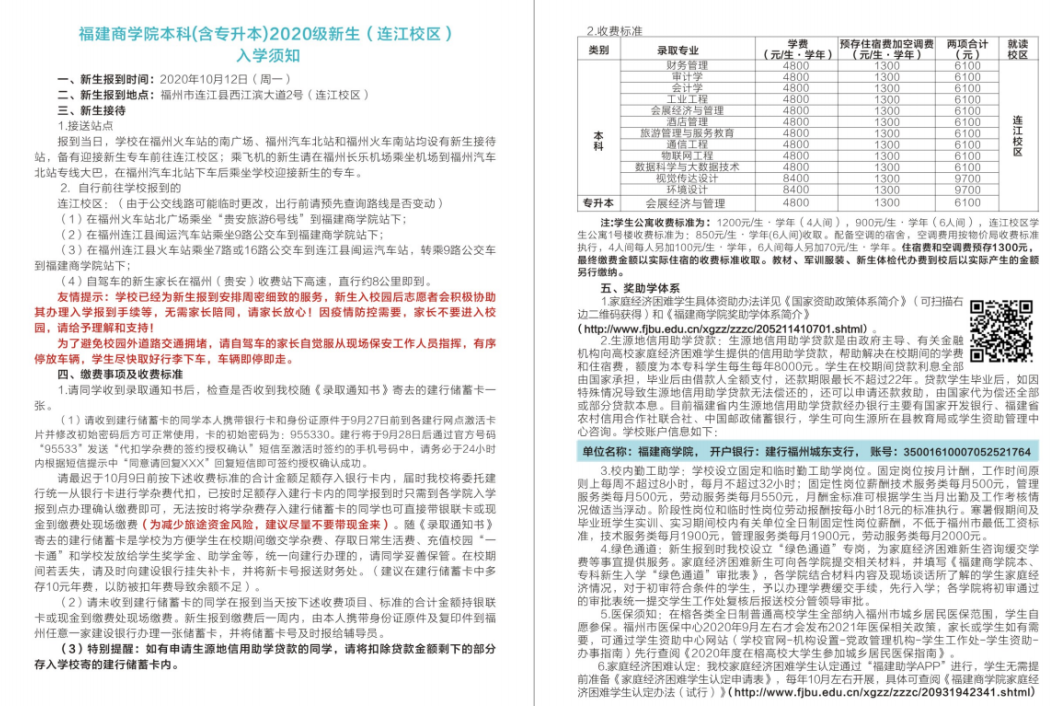 福建专升本,专升本,福建商学院,福建商学院新生入学