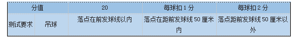 正手后場(chǎng)吊球評(píng)分標(biāo)準(zhǔn)