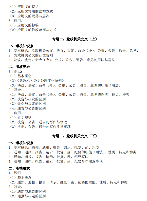 2021年廣東培正學(xué)院專升本應(yīng)用文寫作科目考試大綱