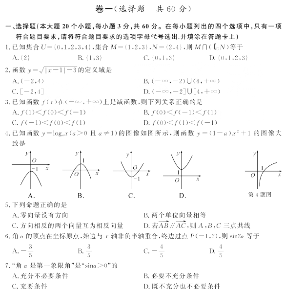 2021年山东高职单招和综合评价招生数学真题