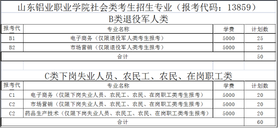 2022山东铝业职业学院单招和综合评价招生报名考试信息