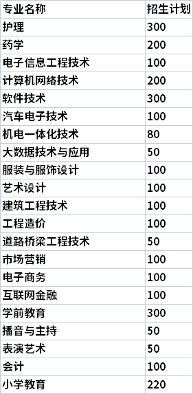 2021年湖南电子科技职业学院单独招生专业