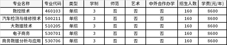 2021年郑州电子商务职业学院高职单招招生专业计划