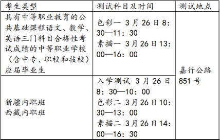 考試時(shí)間及科目