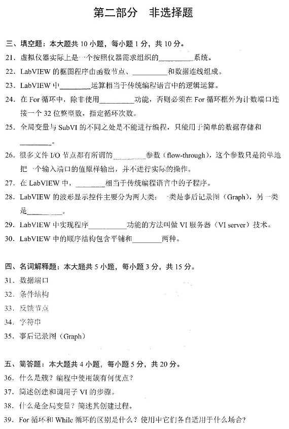 2022年4月自考10789智能儀器真題試卷