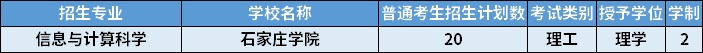 2022年河北專升本信息與計算科學專業(yè)招生計劃