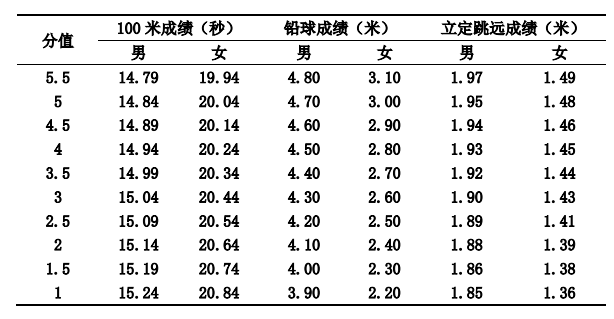 评分标准